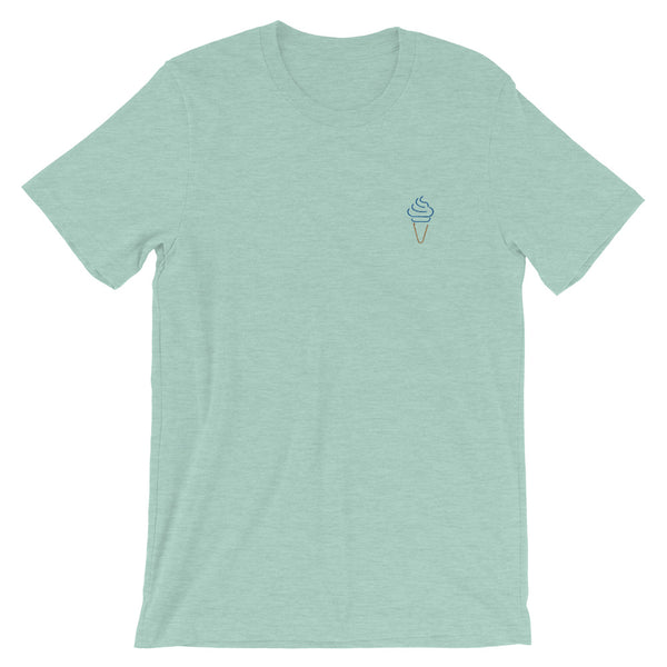 Ice Cream Premium Embroidered Short-Sleeve Unisex T-Shirt