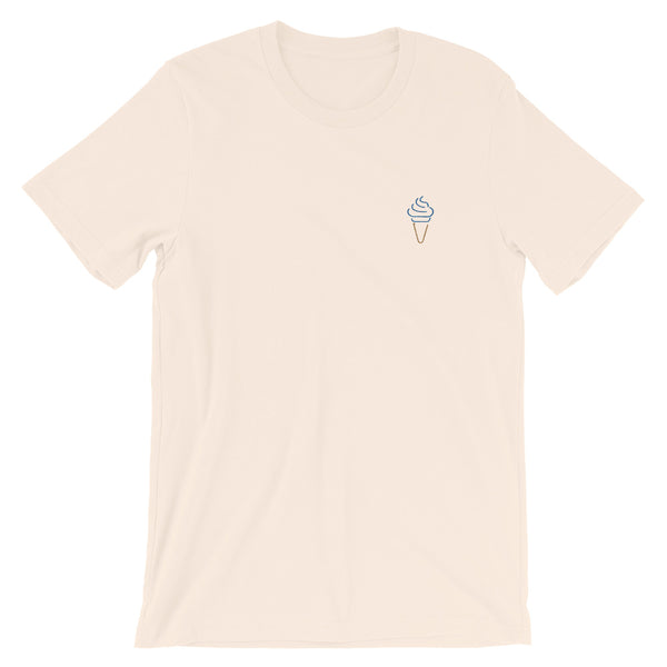 Ice Cream Premium Embroidered Short-Sleeve Unisex T-Shirt