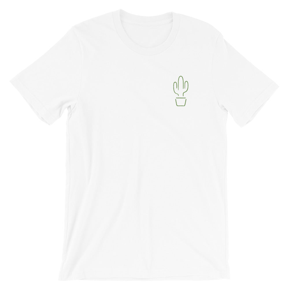 San Pedro Cactus Embroidered Short-Sleeve Unisex T-Shirt