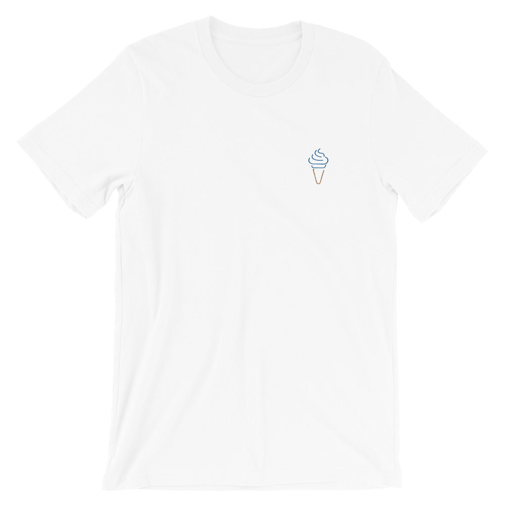 Ice Cream Premium Embroidered Short-Sleeve Unisex T-Shirt