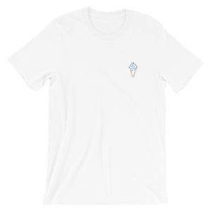 Ice Cream Premium Embroidered Short-Sleeve Unisex T-Shirt